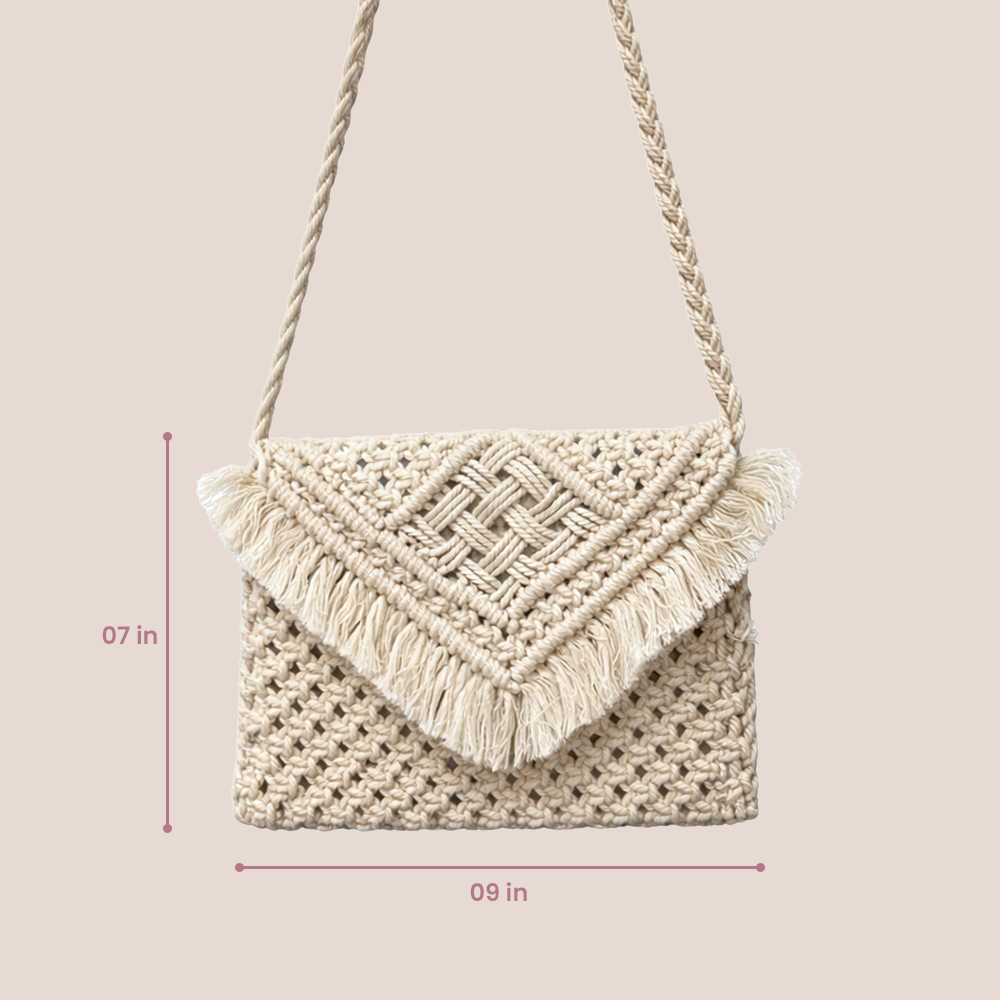 Hancrafted Stylish Macrame purse for Women (Rhapsody)