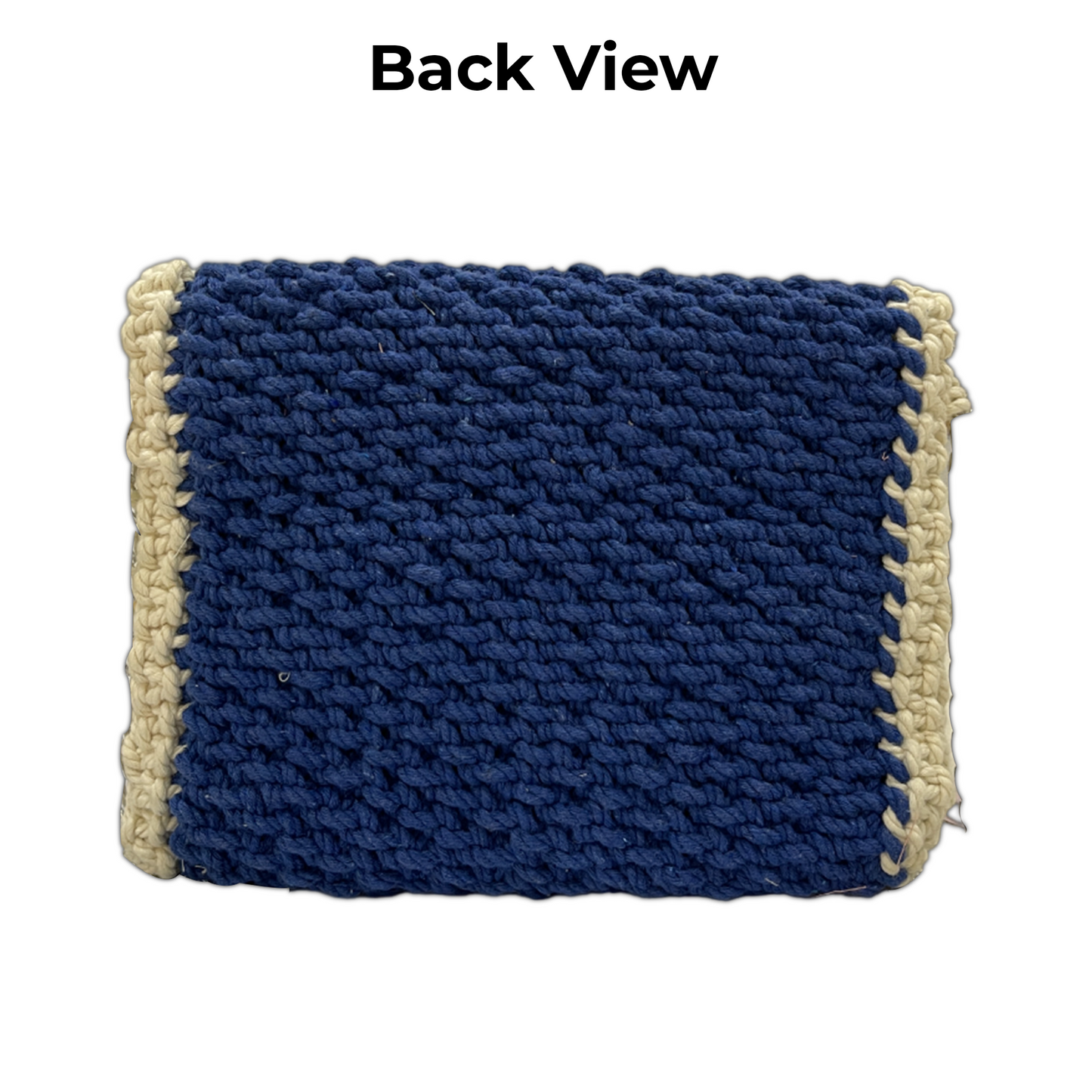 Handcrafted Crochet Blue Purse with Shoulder Strap for Women (BlueLuxe)