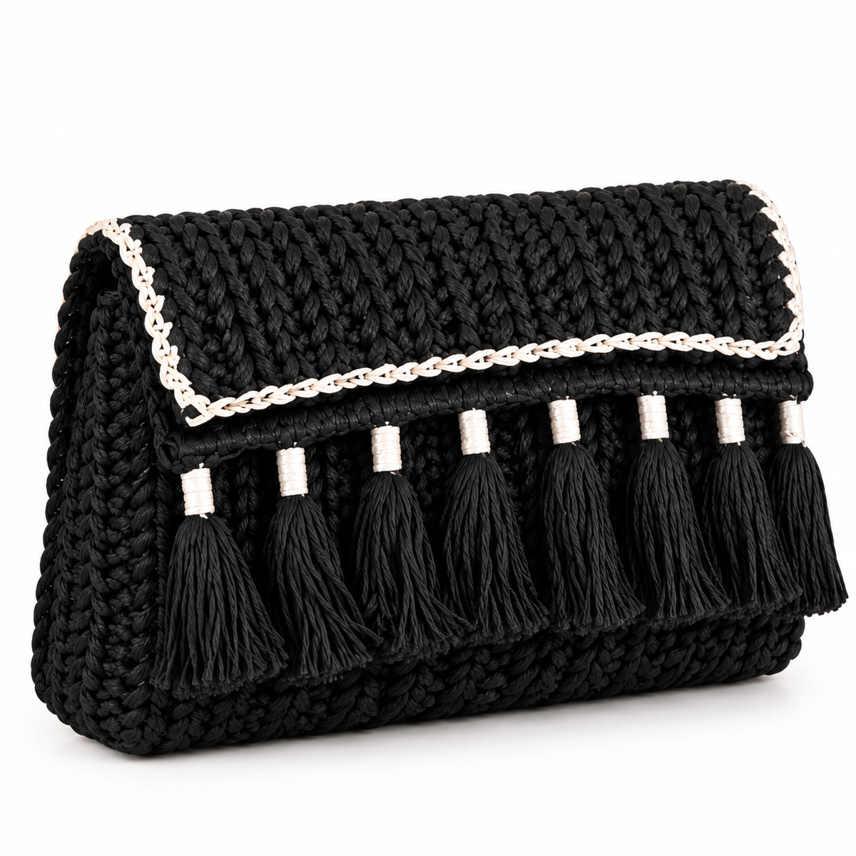 Maresse Brown Woven Tote + Free Macrame Black Tassel Sling Combo for Women