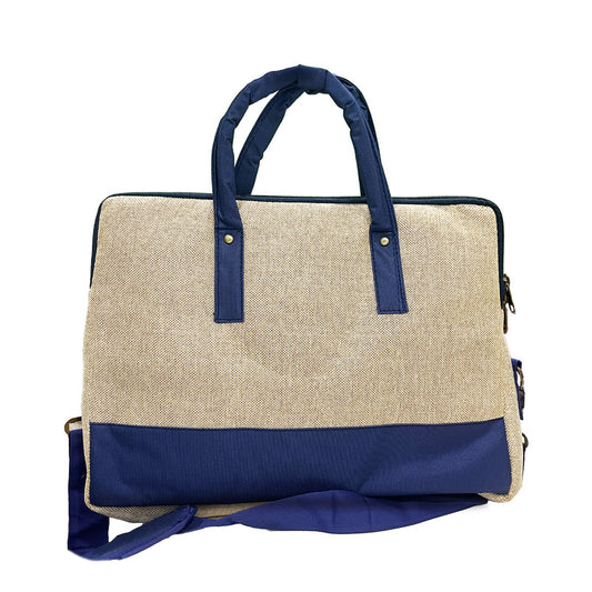 Jute Blue Laptop Bag for Men and Women