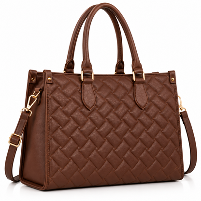 Maresse Brown Woven Tote + Free Macrame Black Tassel Sling Combo for Women