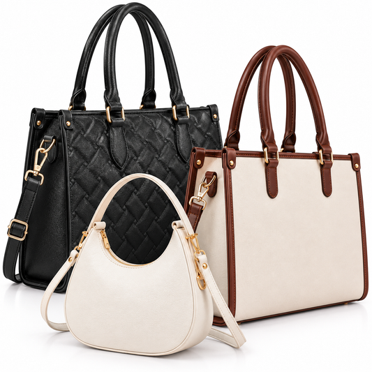 Maresse Faux Leather 2 Tote Bags for Women + FREE Hobo Bag