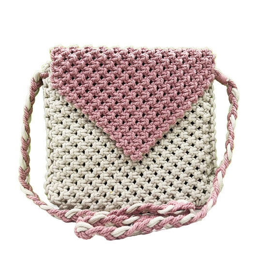 Handwoven Macrame Shoulder Bag for Women (Rosabelle)