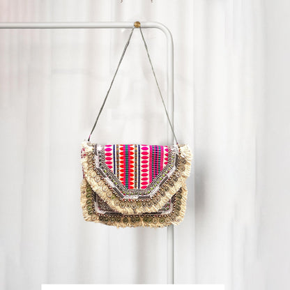 Women Ethnic Embellished Handmade Designer Boho Bag (Dreamcatcher)