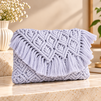 Maresse Stylish Tote Bag + Free Macramé Clutch Combo for Women