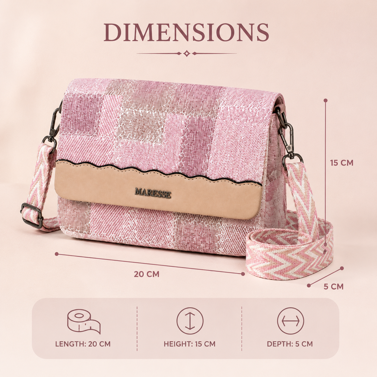 Maresse Faux Leather Crossbody Bag for Women