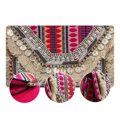 Women Ethnic Embellished Handmade Designer Boho Bag (Dreamcatcher)