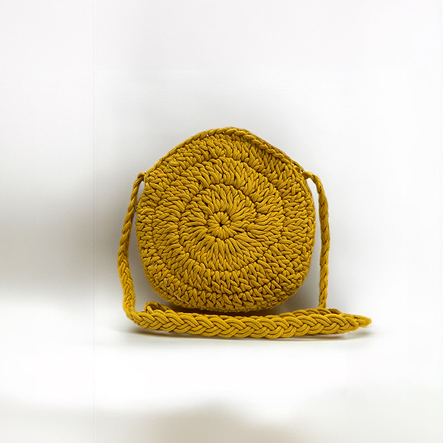 Handcrafted Macrame Round Crochet Crossbody Bag for Women (SunTwist)