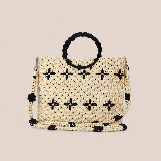 Handmade Macrame Tote Bag for Women (Macrelia)