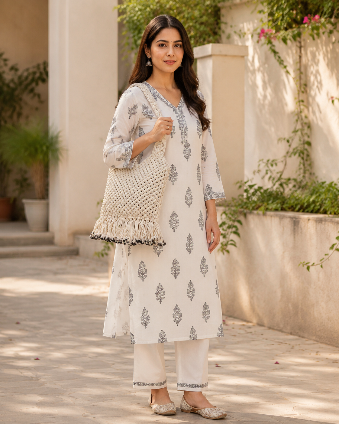 Handmade Macrame Tote Bag for Women (Knotara)
