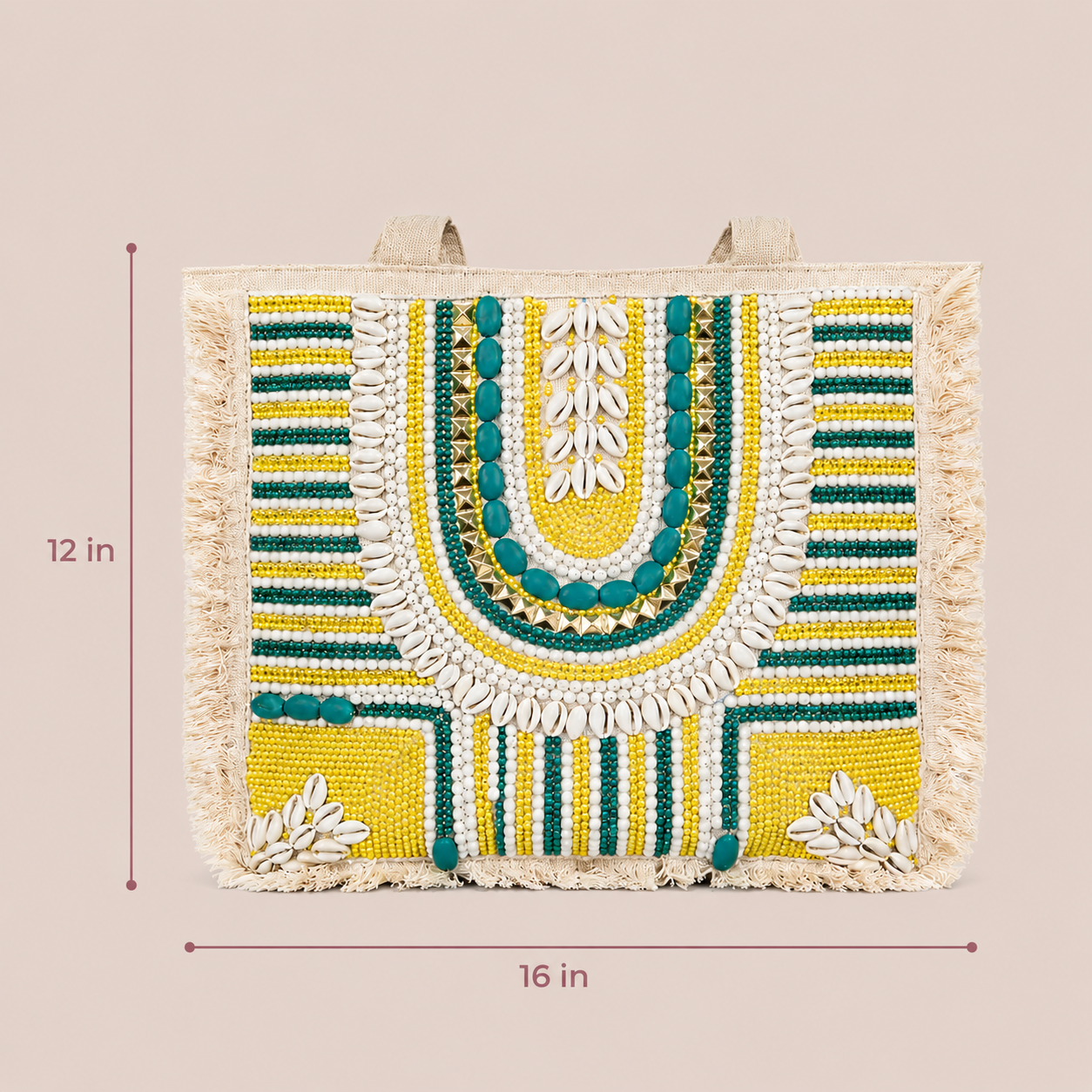 Hancrafted Bohemian Jute Tote Bag for Women (Nirvaan)