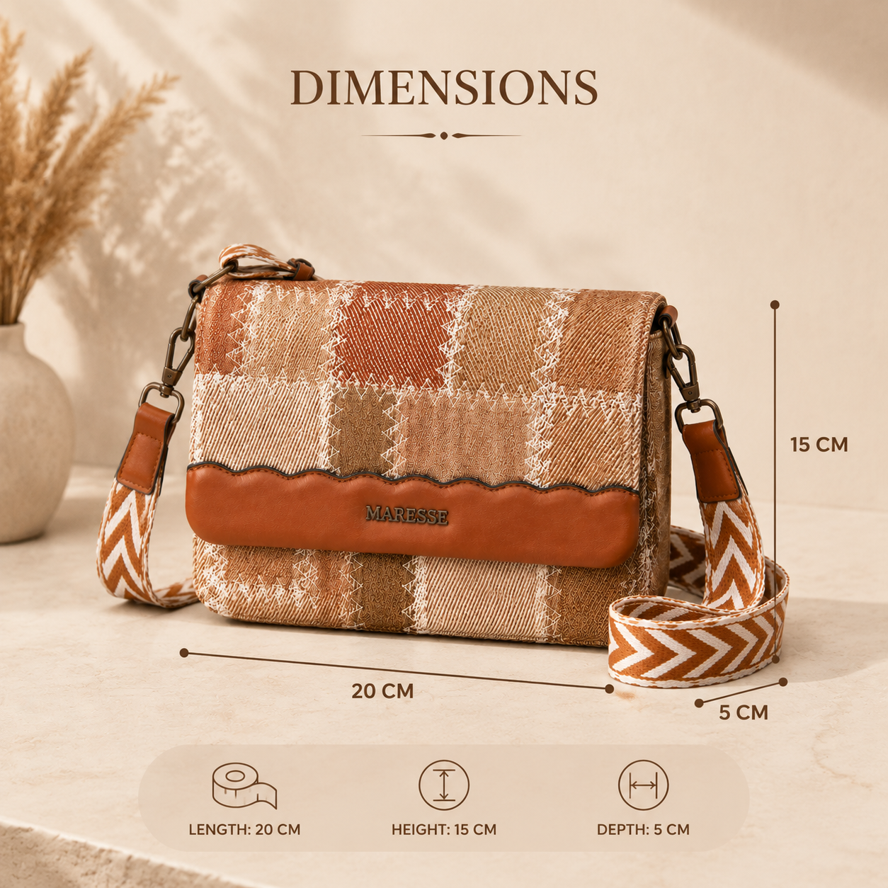 Maresse Faux Leather Crossbody Bag for Women