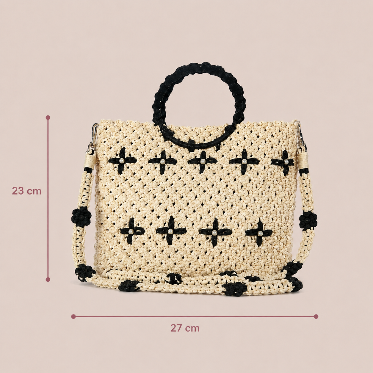 Handmade Macrame Tote Bag for Women (Macrelia)