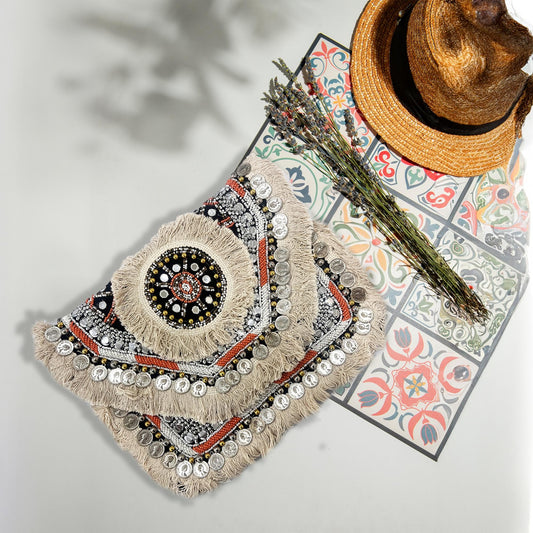 Women Ethnic Embellished Handmade Designer Boho Bag (Sun Kissed Dream)